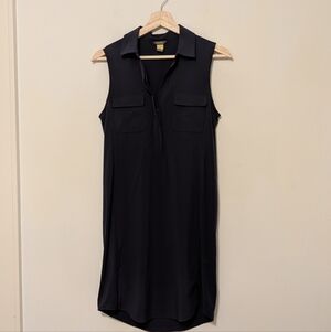 EUC Eddie Bauer Departure Travex Sleeveless Shirt Dress, Navy Blue, Size XS